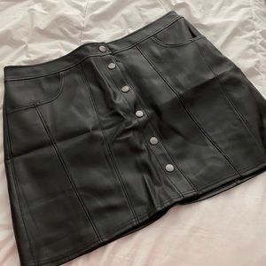 Express Size 12 Black pleather mini skirt